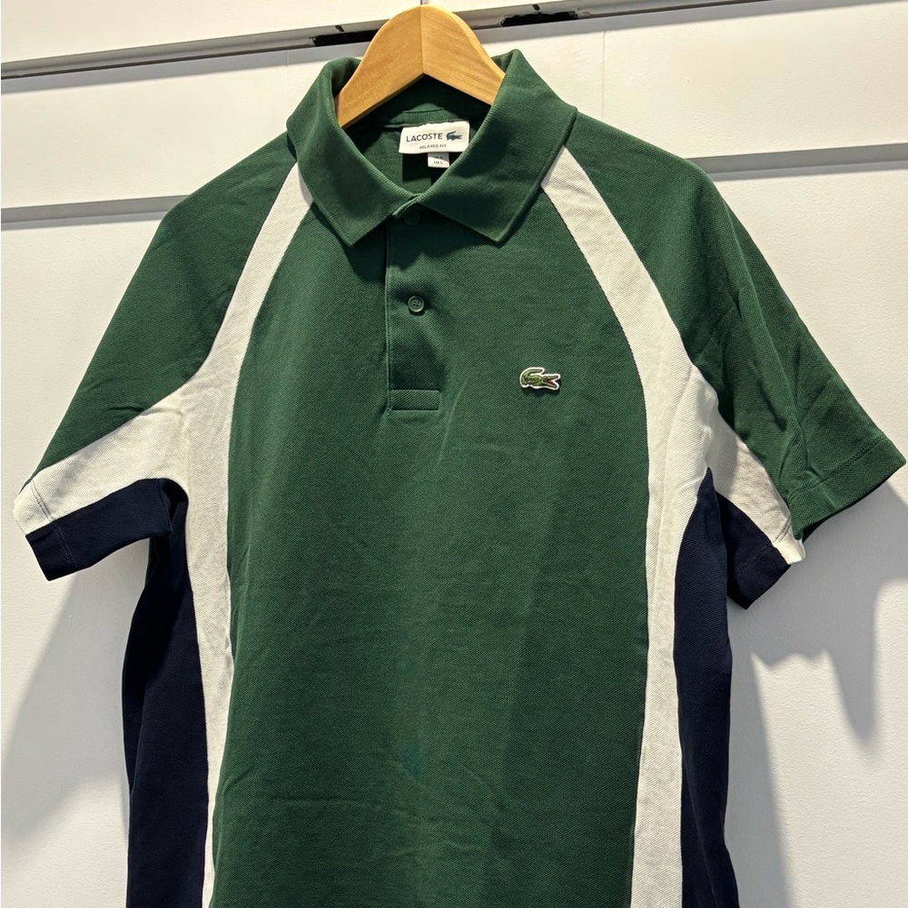 Lacoste Mens Green Polo Shirt